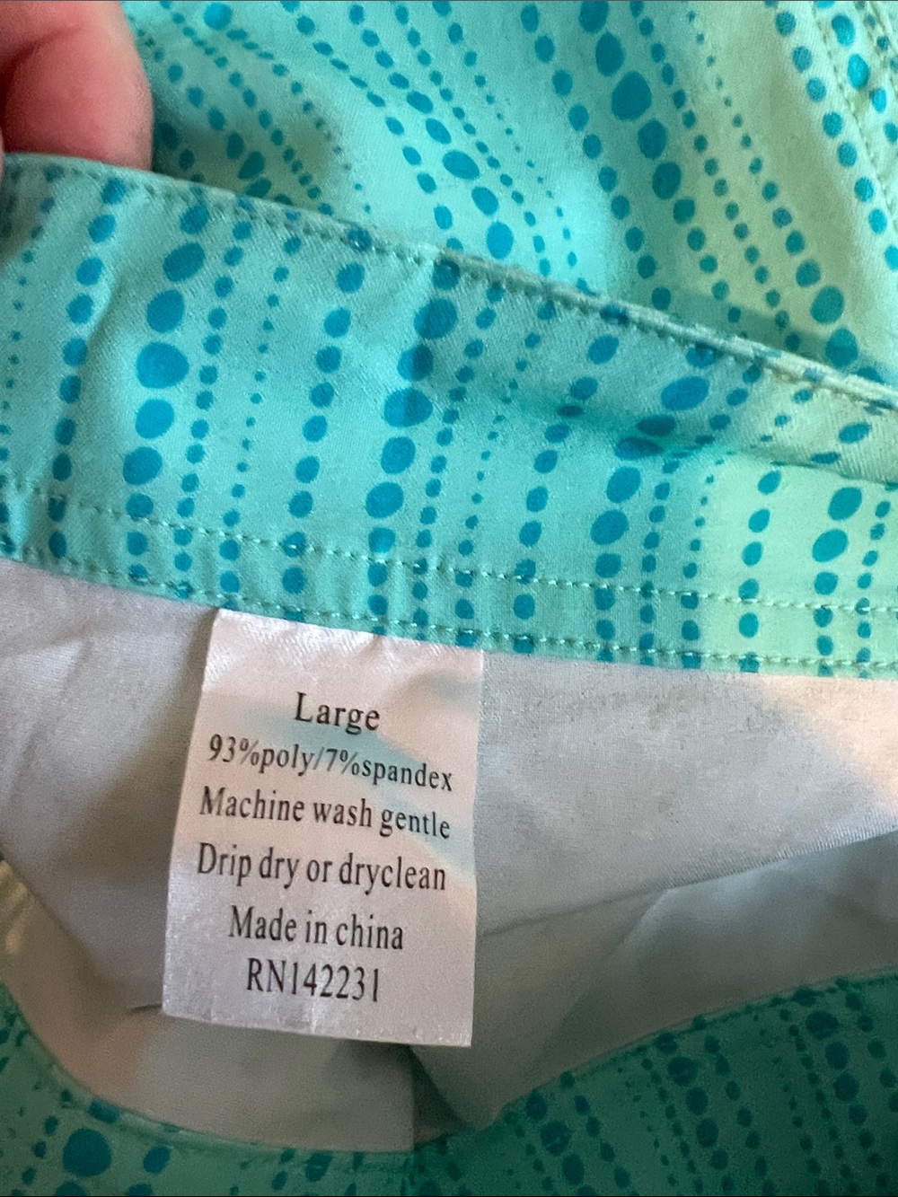 Women's Turquoise Dot-Stripe Swim RIPSkirt - Picture 2 of 2